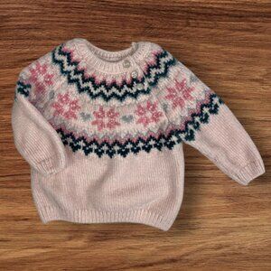 George Chenille Pink Nordic Sweater size 0-3 Months